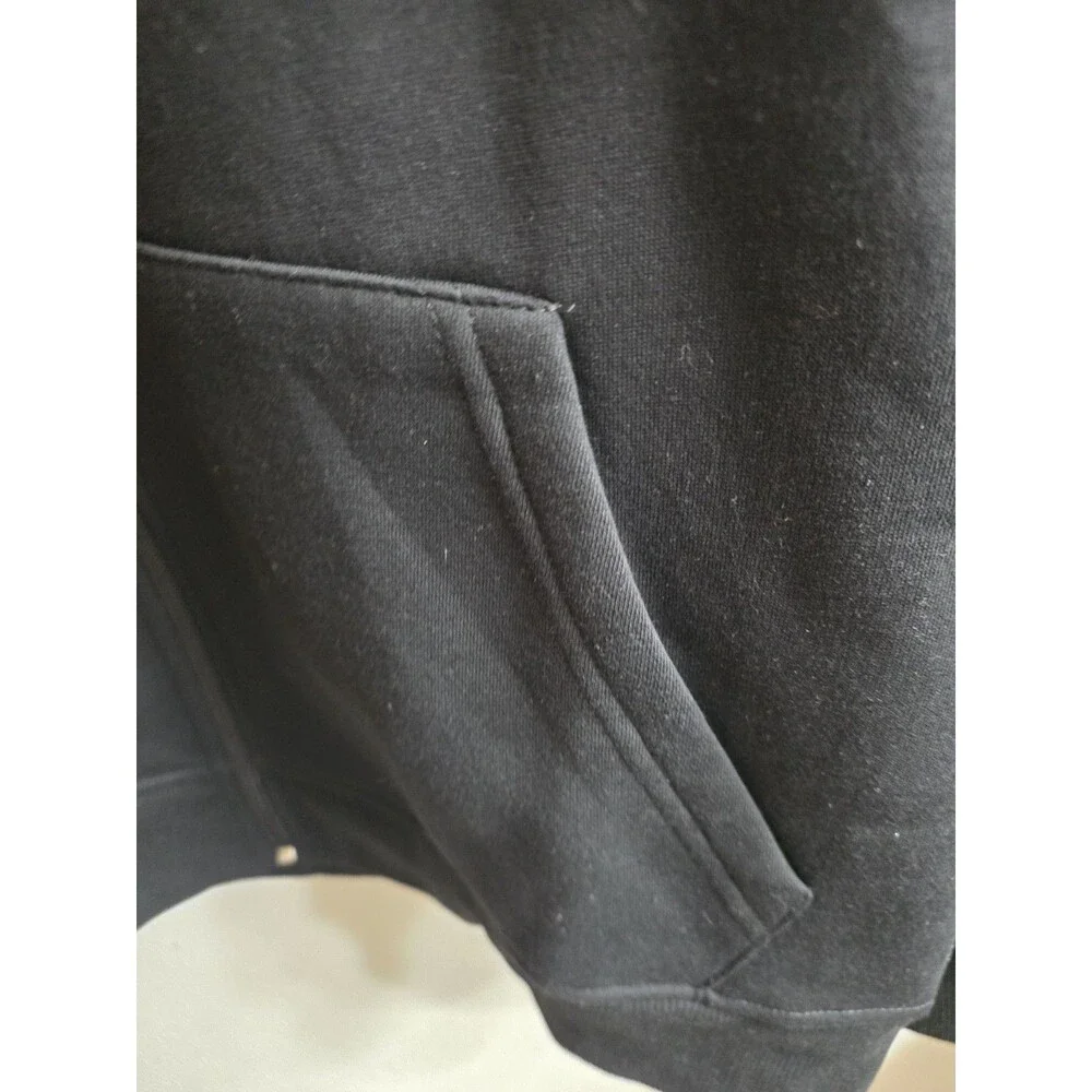 TRUE RELIGION SCRIPT OVAL‎ LOGO HOODIE FULL ZIP SIZE SIZE LARGE BLACK SOFT NWT!